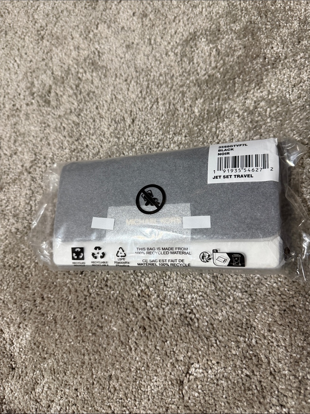 Michael Kors Jet Set Travel Black and White Card Holder